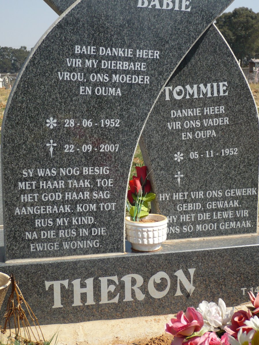 THERON Tommie 1952- &amp; Babie 1952-2007