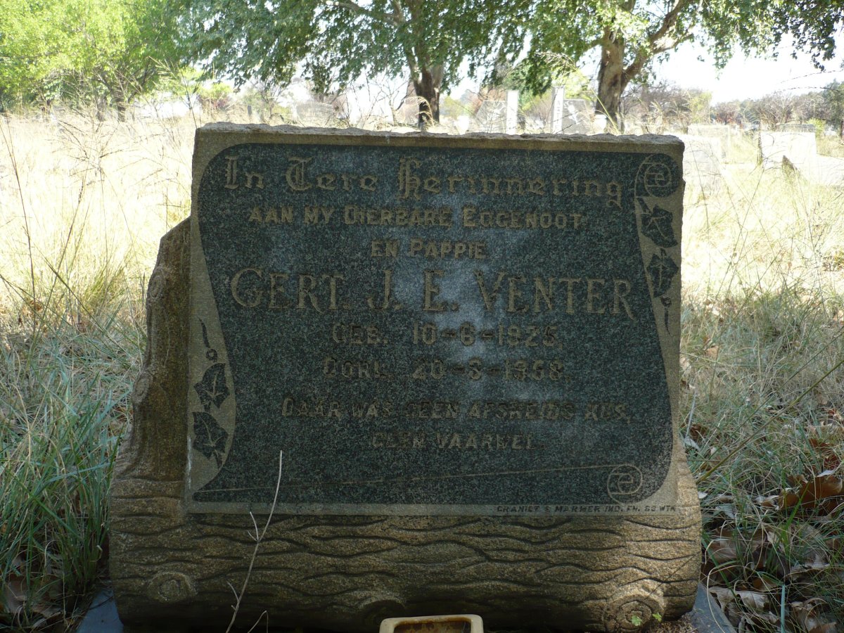 VENTER Gert J.E. 1925-1968?