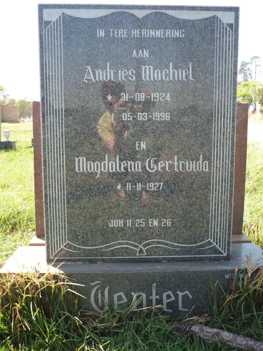 VENTER Andries Machiel 1924-1996 &amp; Magdalena Gertruida 1927-