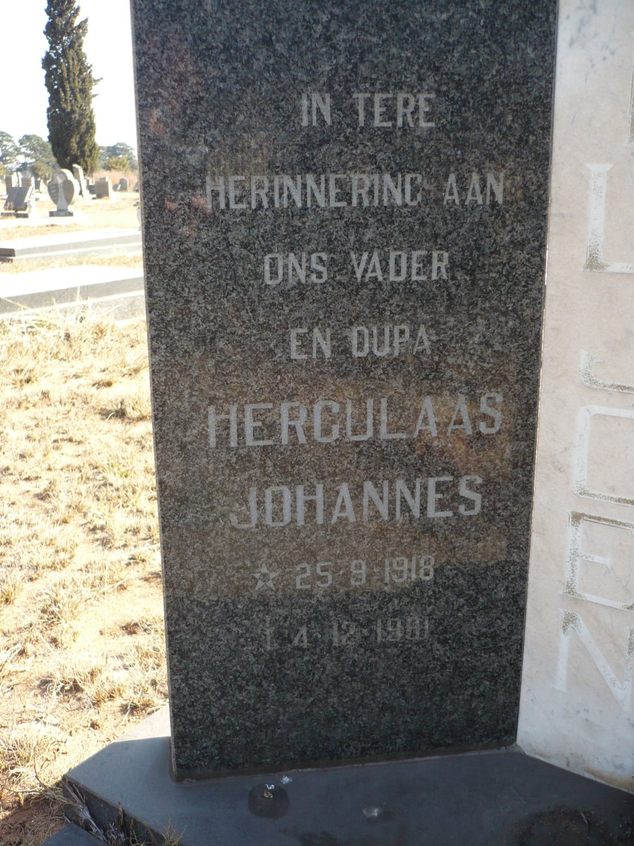VILJOEN Herculaas Johannes 1918-1981