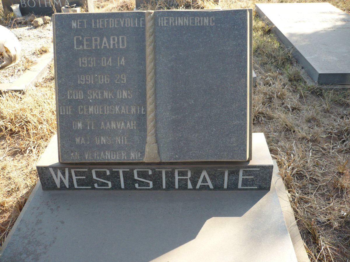 WESTSTRATE Gerard 1931-1991