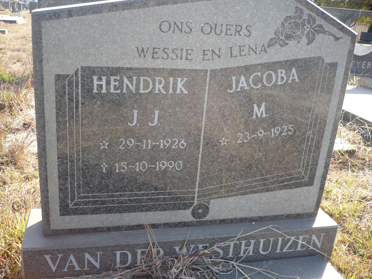 WESTHUIZEN Hendrik J.J., van der 1926-1990 &amp; Jacoba M. 1925-