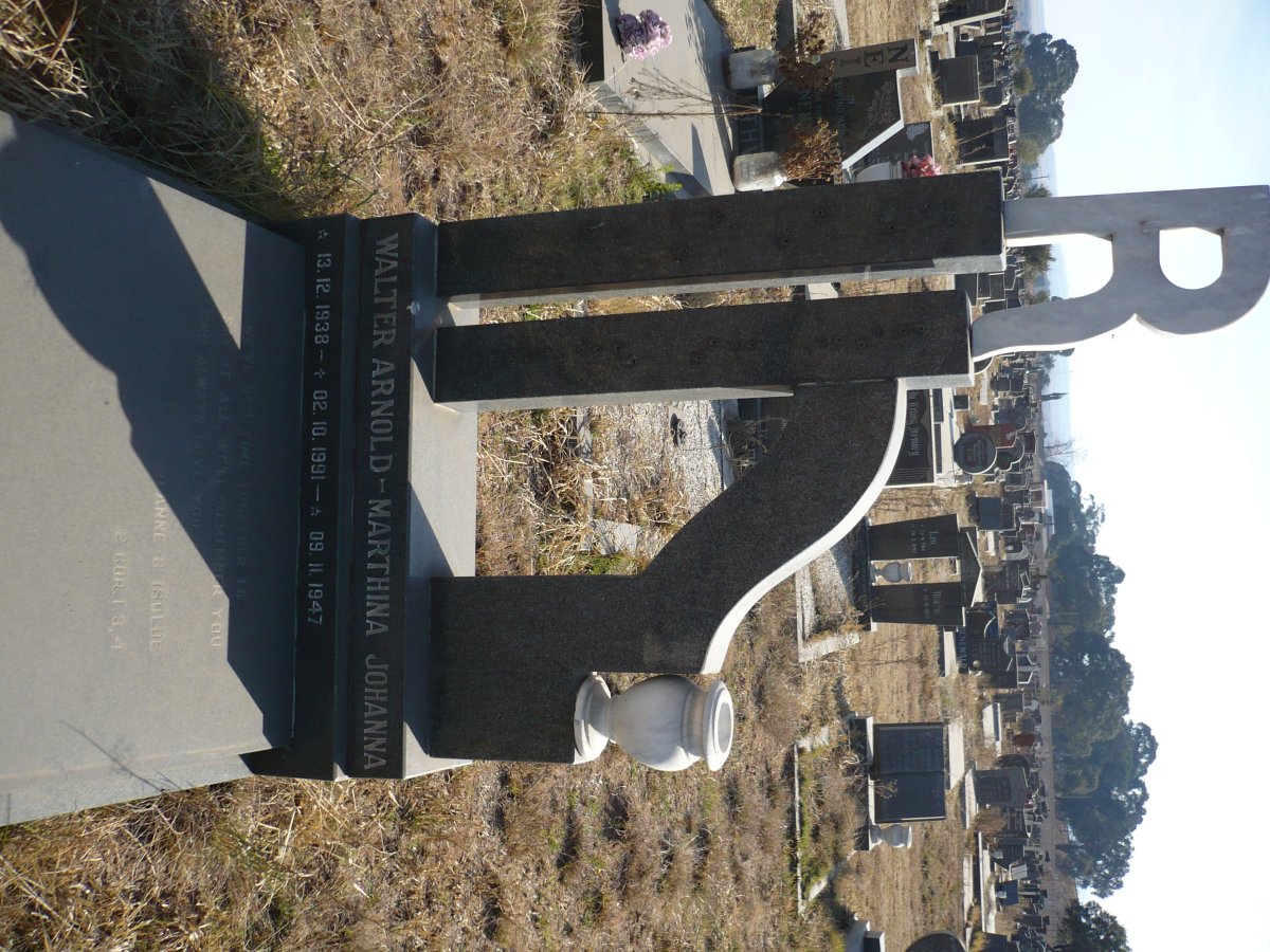 ? Walter Arnold 1938-1991 &amp; Marthina Johanna 1947-