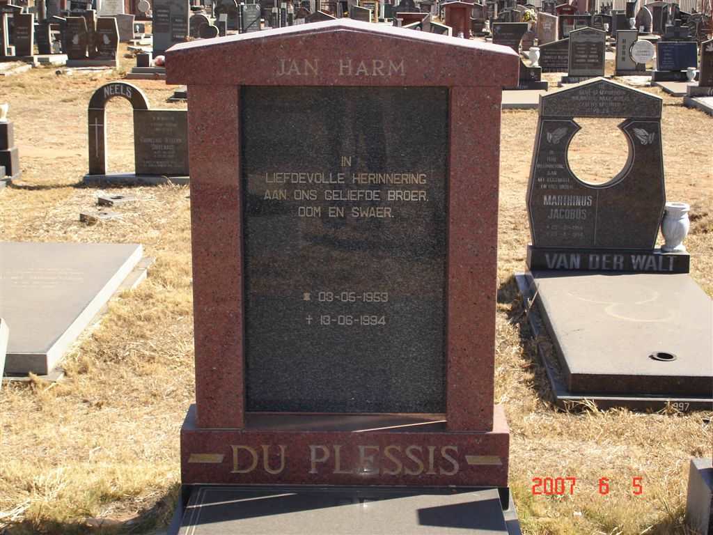 PLESSIS Jan Harm, du 1953-1994