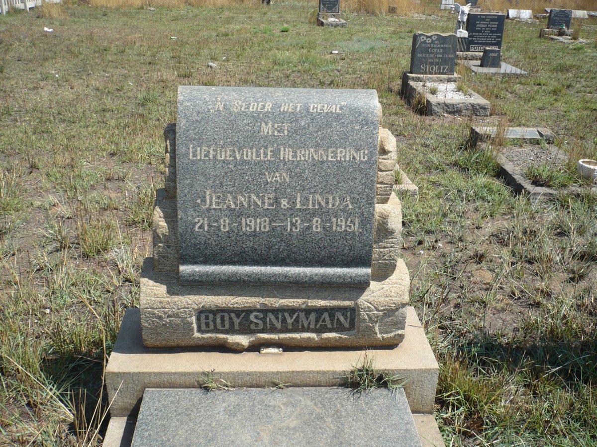 SNYMAN Boy 1918-1951