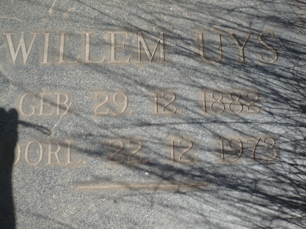 UYS Willem 1882-1973