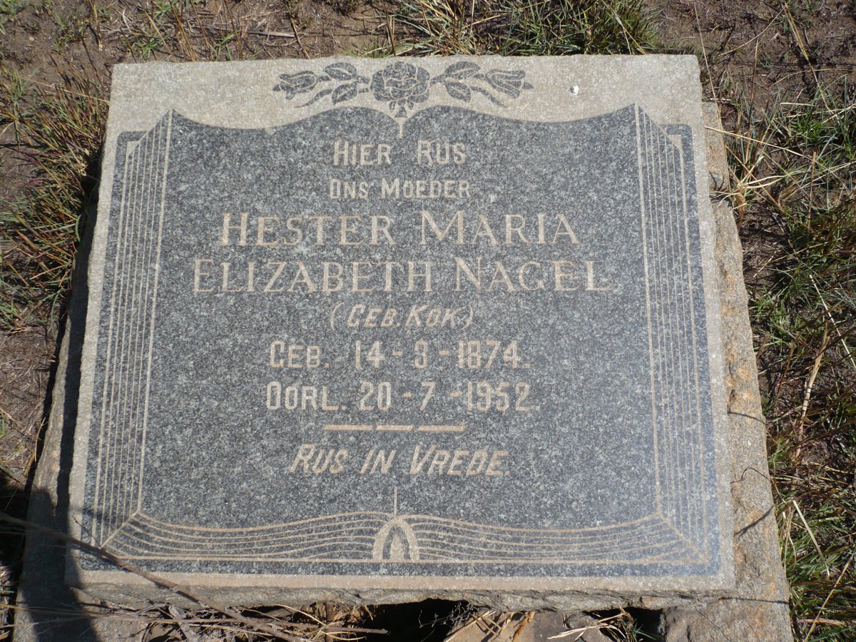NAGEL Hester Maria Elizabeth nee KOK 1874-1952