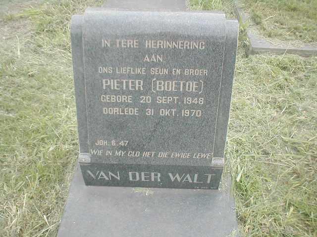 WALT Pieter, van der 1948-1970