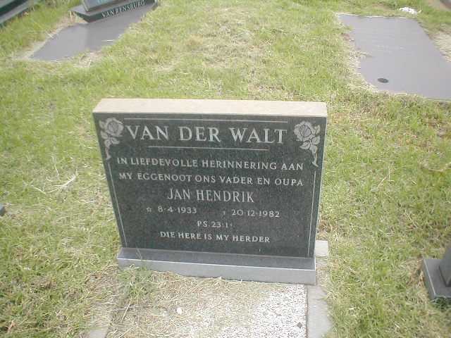 WALT Jan Hendrik, van der 1933-1982