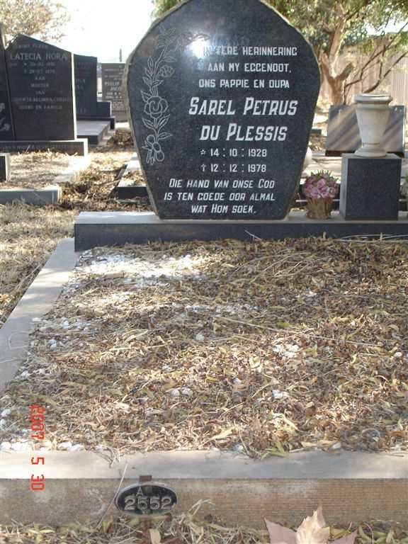PLESSIS Sarel Petrus, du 1928-1978