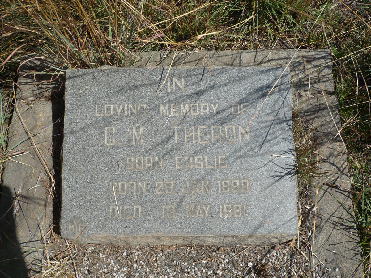 THERON C.M. nee EMSLIE 1899-1931