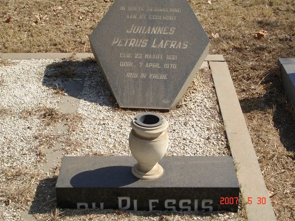 PLESSIS Johannes Petrus Lafras, du 1921-1978
