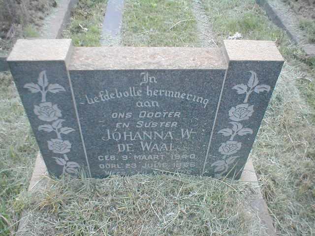 WAAL Johanna W., de 1940-1966