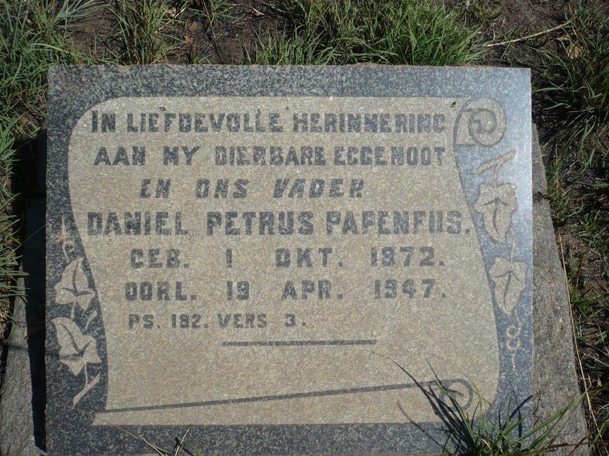 PAPENFUS Daniel Petrus 1872-1947