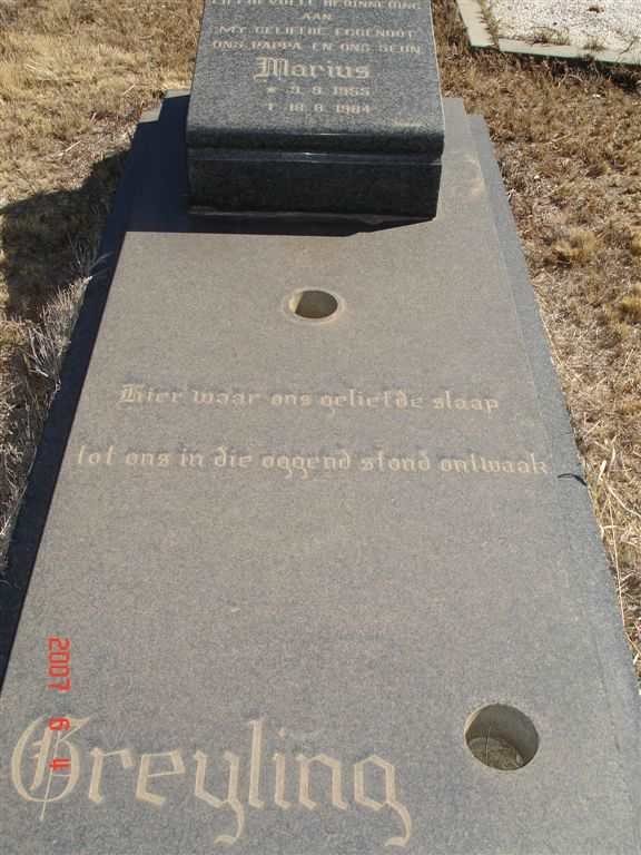 GREYLING Marius 1955-1984