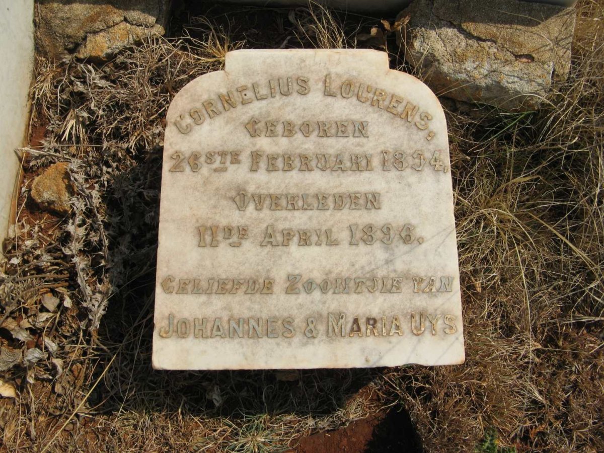 UYS Cornelius Lourens 1894-1896