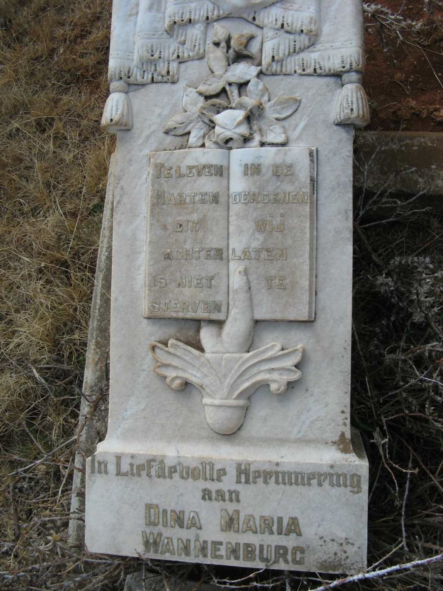 WANNENBURG Dina Maria nee UYS 1883-1918