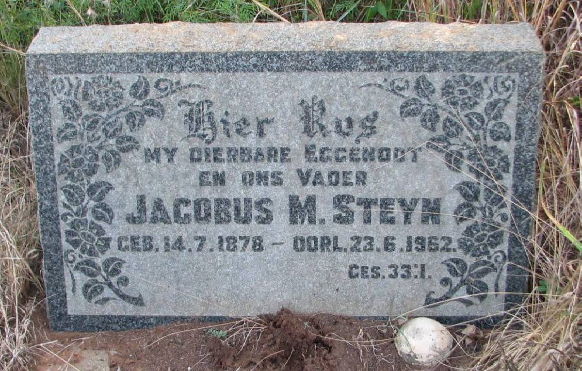 STEYN Jacobus M . 1878-1962