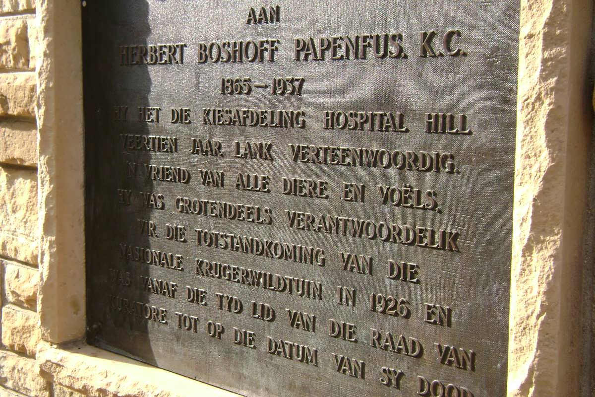 PAPENFUS Herbert Boshoff 1865-1937