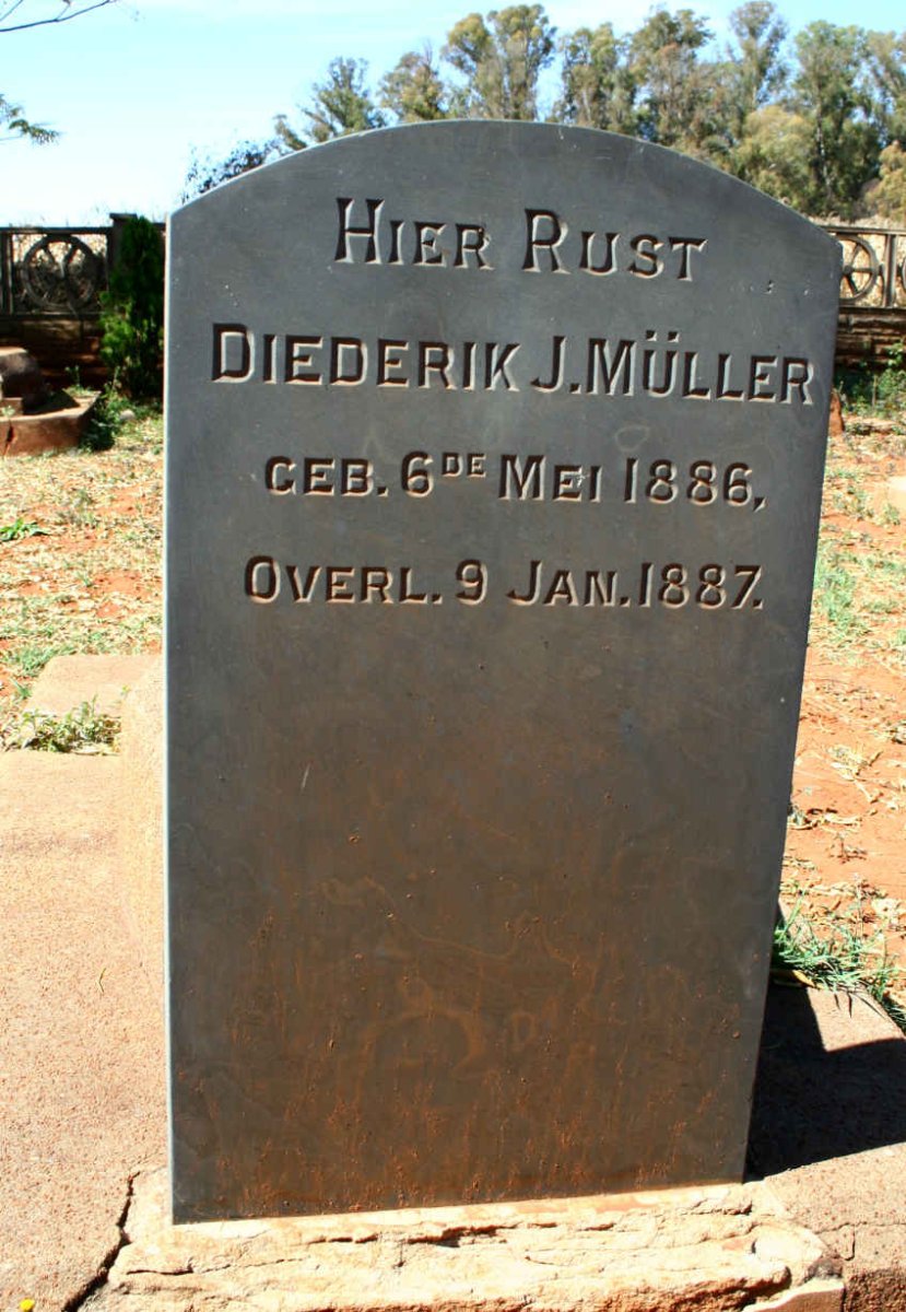 MULLER Diederik J. 1886-1887