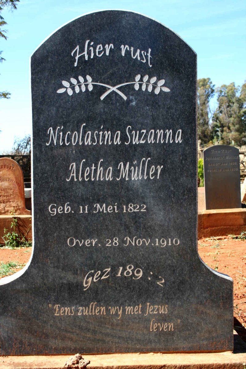 MULLER Nicolasina Suzanna Aletha 1822-1910