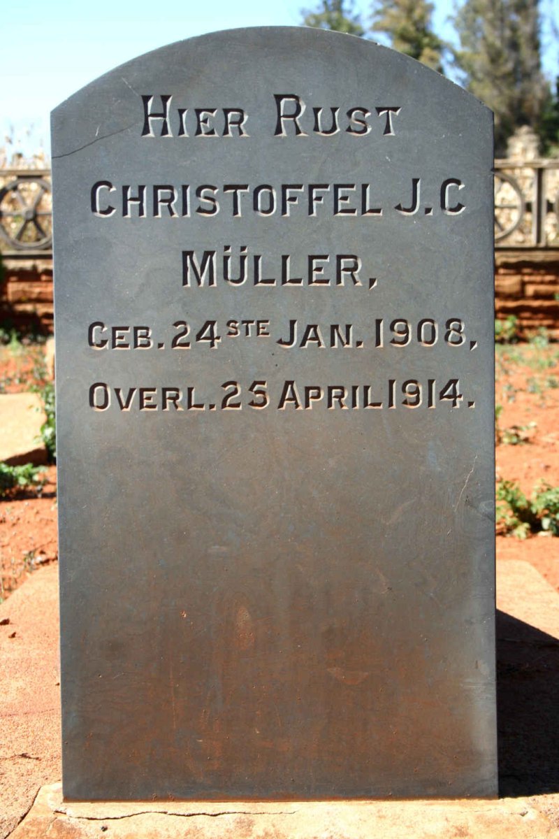 MULLER Christoffel J.C. 1908-1914