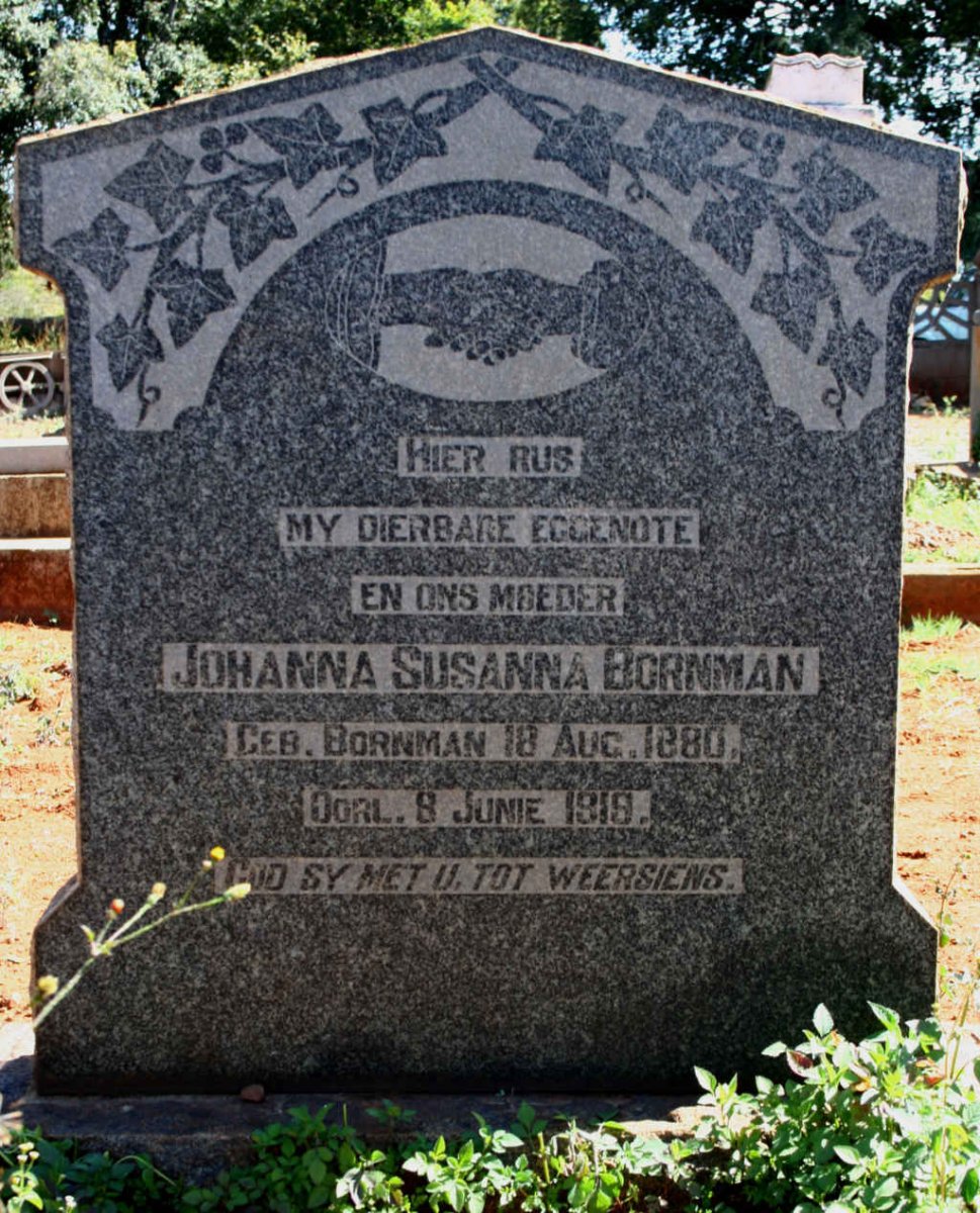 BORNMAN Johanna Susanna nee BORNMAN 1880-1919