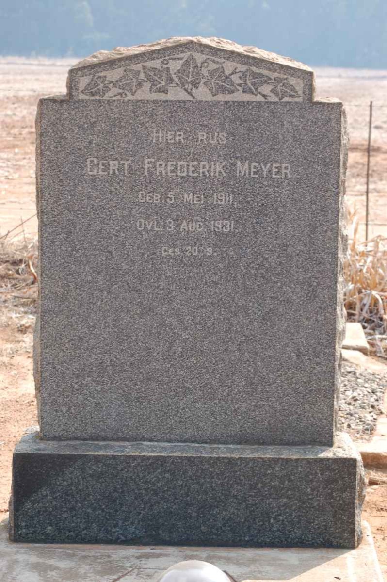 MEYER Gert Frederik 1911-1931