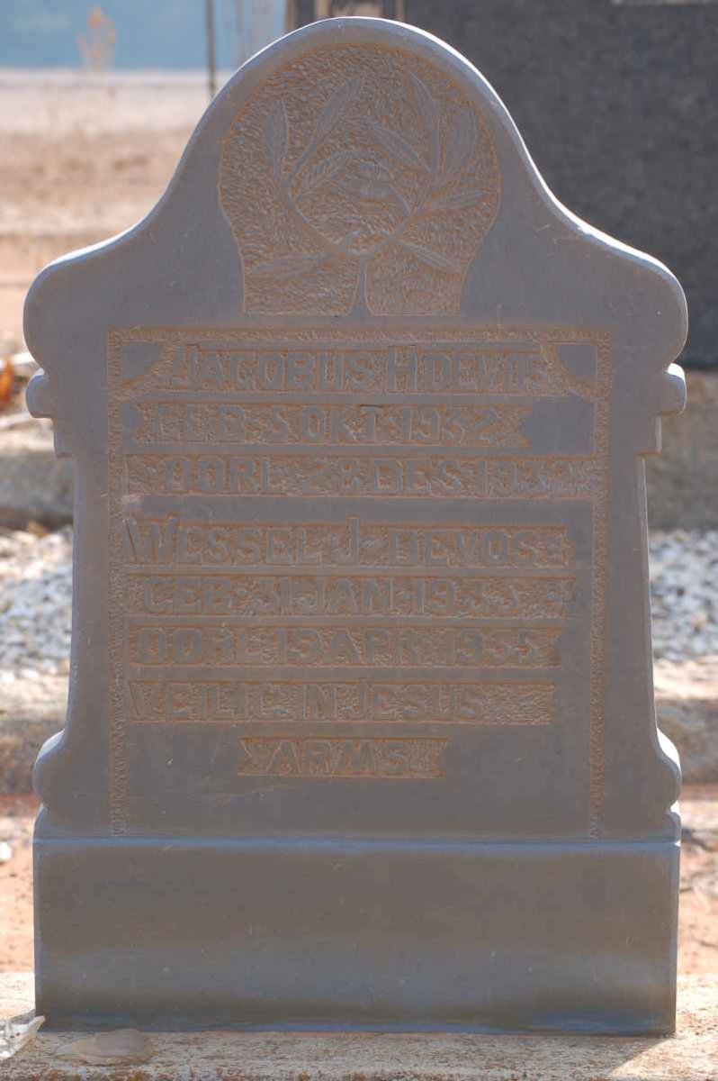 VOS Jacobus H., de 1932-1932 :: DE VOS Wessel J. 1935-1935