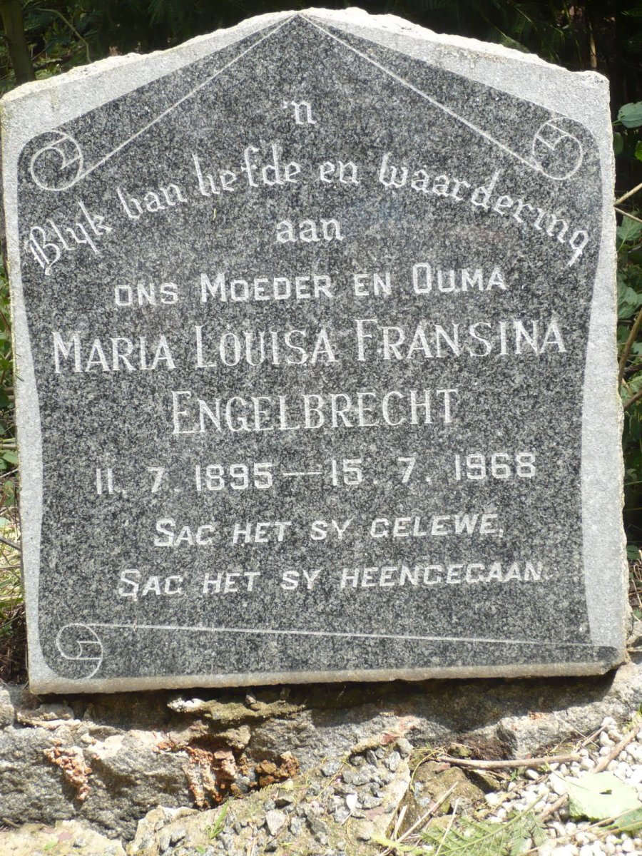 ENGELBRECHT Maria Louisa Fransina 1895-1968