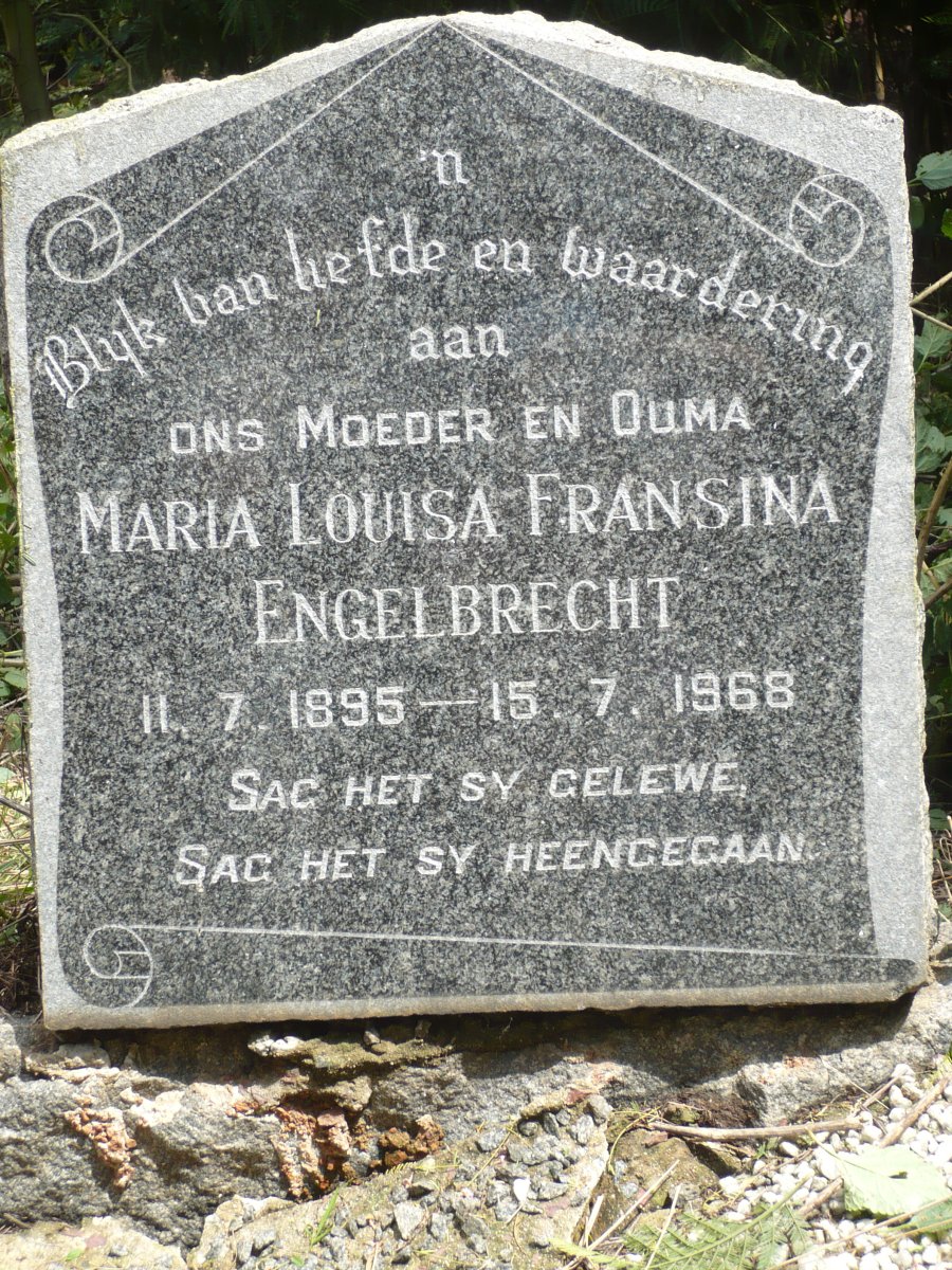 ENGELBRECHT Maria Louisa Fransina 1895-1968