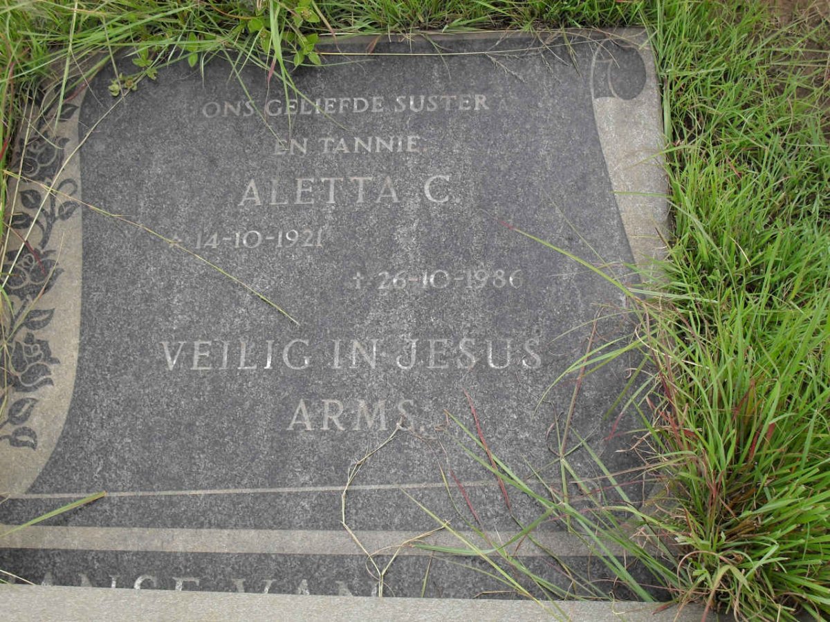 RENSBURG Aletta C., Janse van 1921-1986