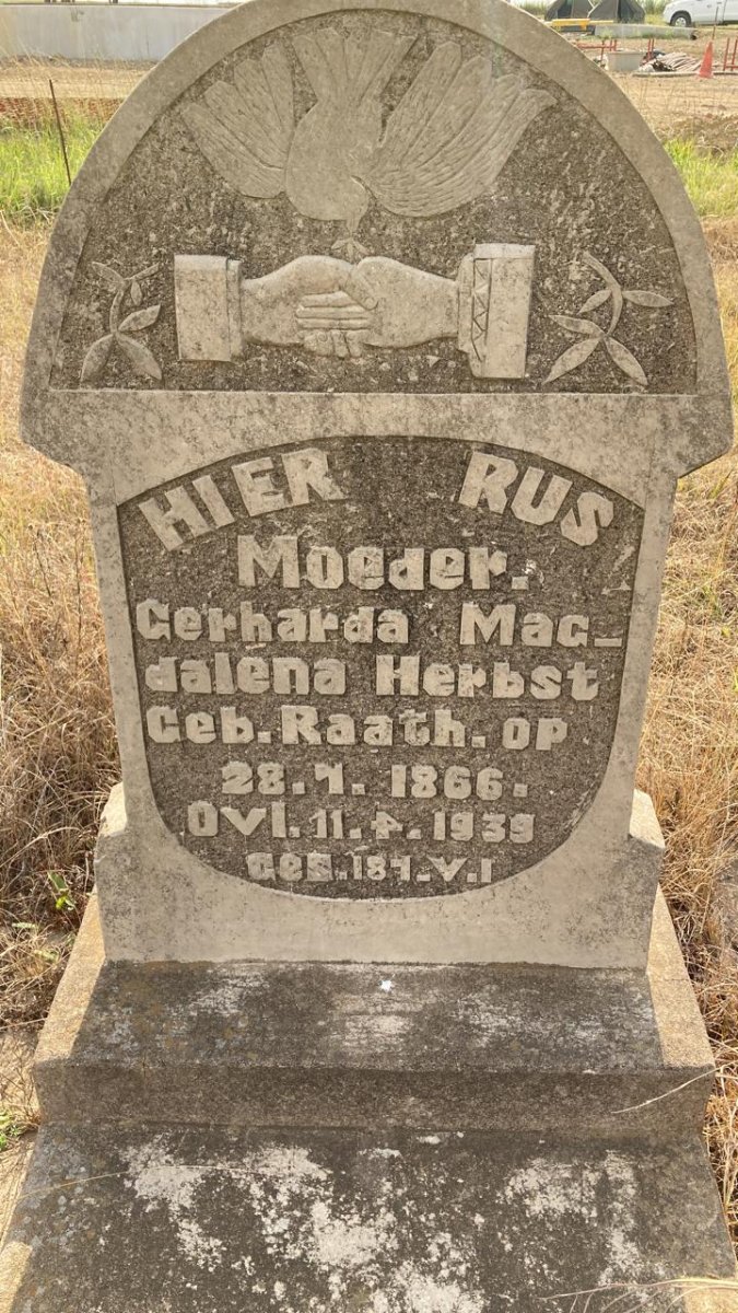 HERBST Gerharda Magdalena nee RAATH 1866-1939