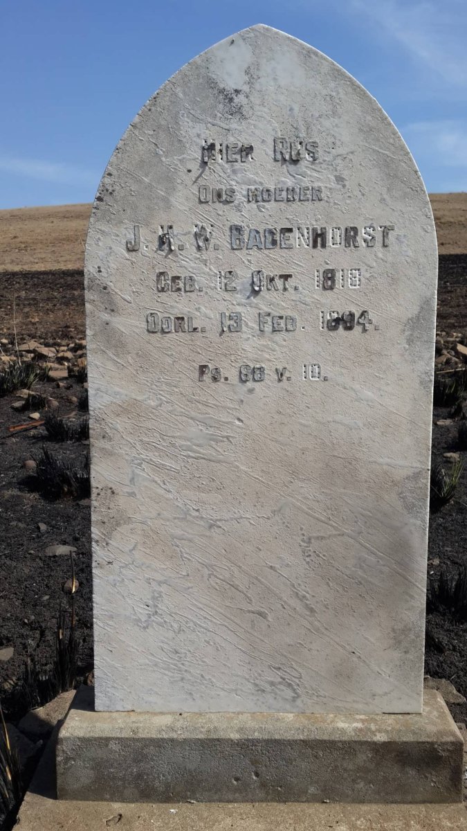 BADENHORST J.A.W. 1818-1894