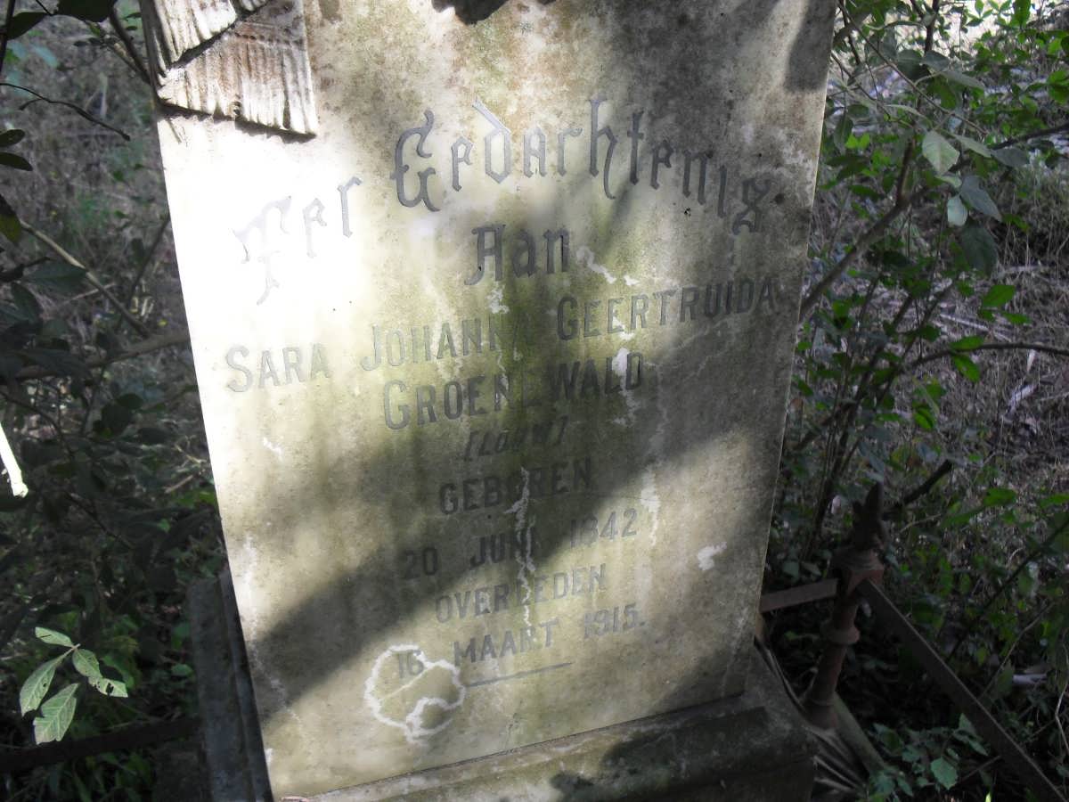 GROENEWALD Sara Johanna Geertruida nee LOUW 1842-1915