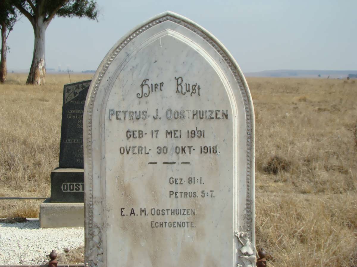 OOSTHUIZEN Petrus Johannes 1891-1918