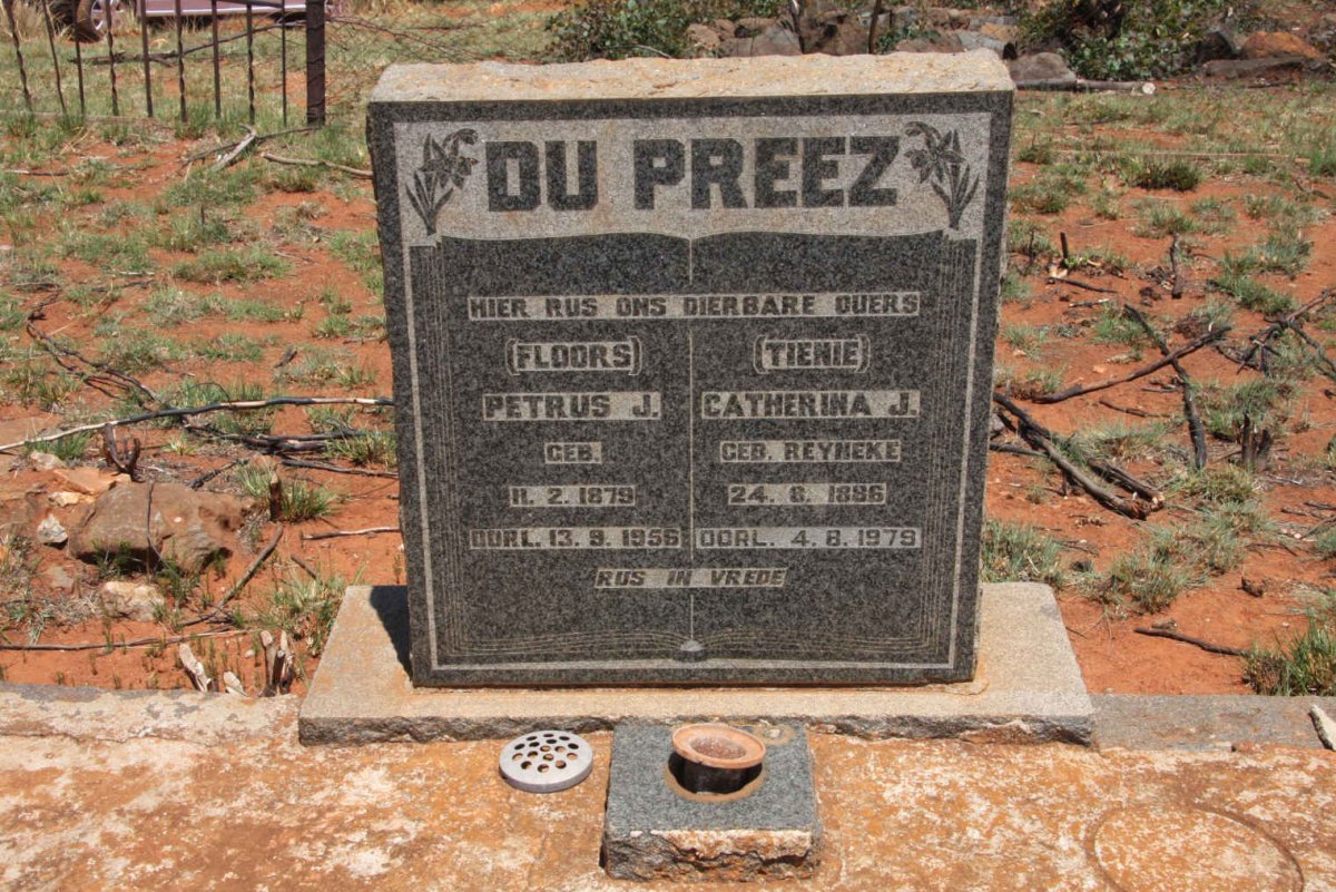 PREEZ Petrus J., du 1879-1956 &amp; Catherina J. REYNEKE 1886-1979