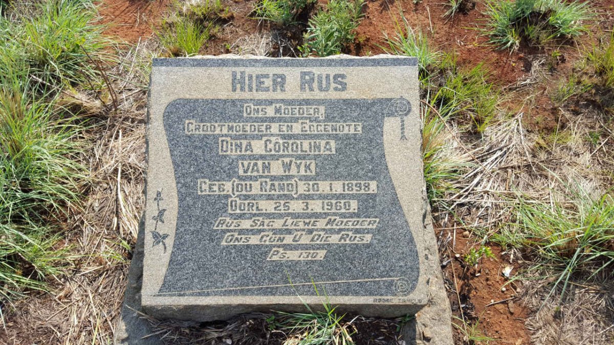 WYK Dina Corolina, van nee du RAND 1898-1960