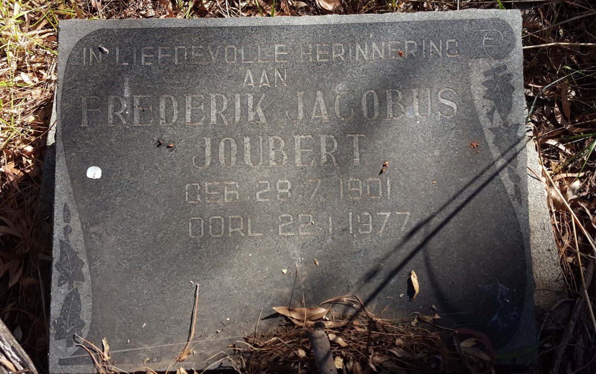 JOUBERT Frederik Jacobus 1901-1977