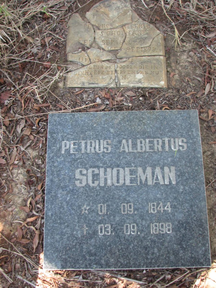 SCHOEMAN Petrus Albertus 1844-1898