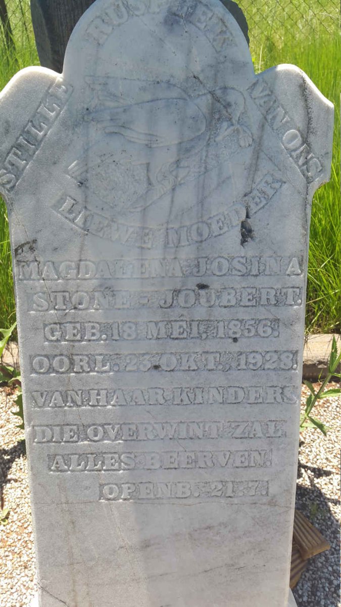 STONE Magdalena Josina nee JOUBERT 1856-1928