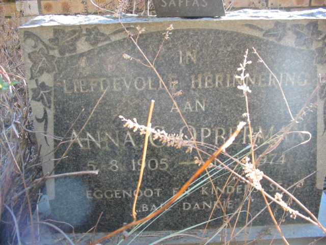 OPPERMAN Anna C. 1905-1974