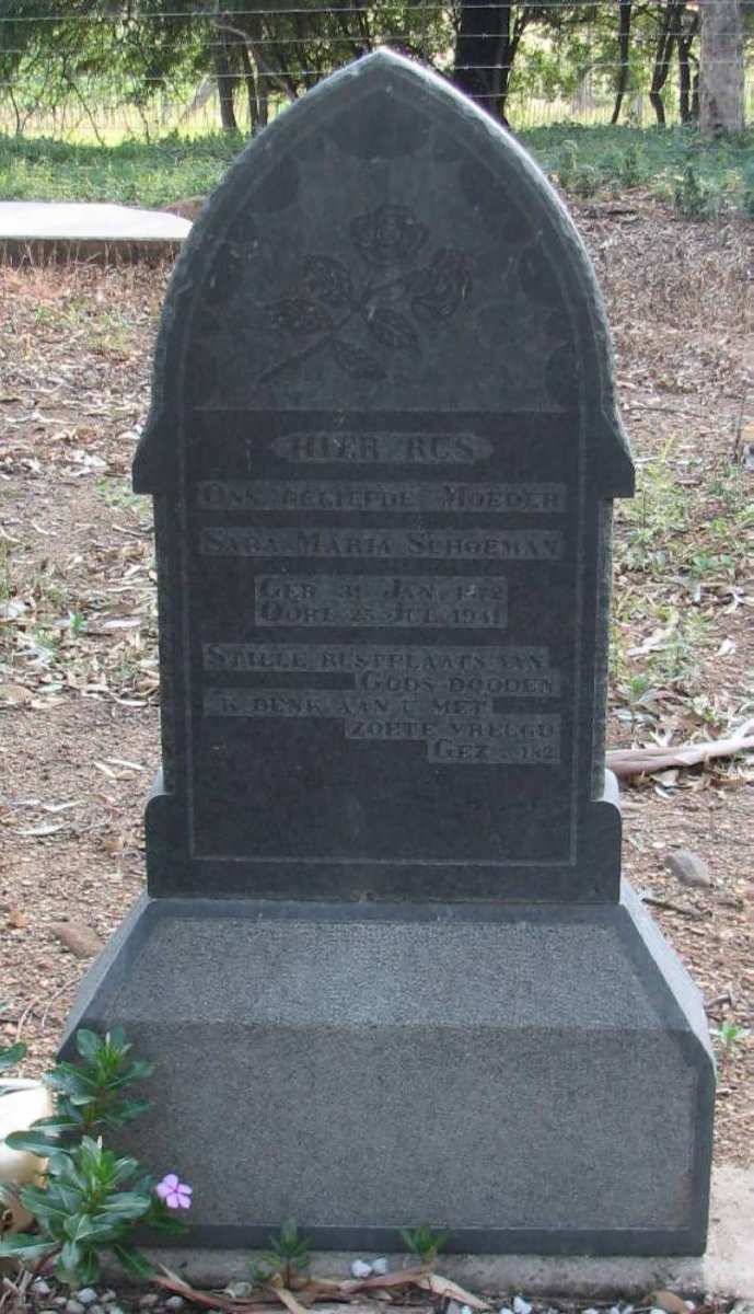 SCHOEMAN Sara Maria 1872 -1941