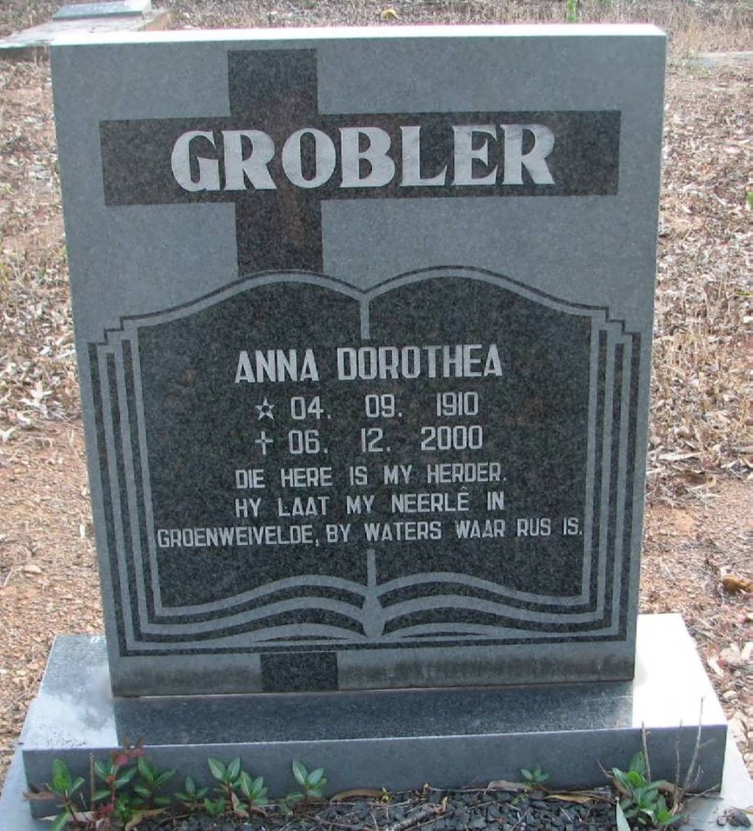 GROBLER Anna Dorothea 1910-2000