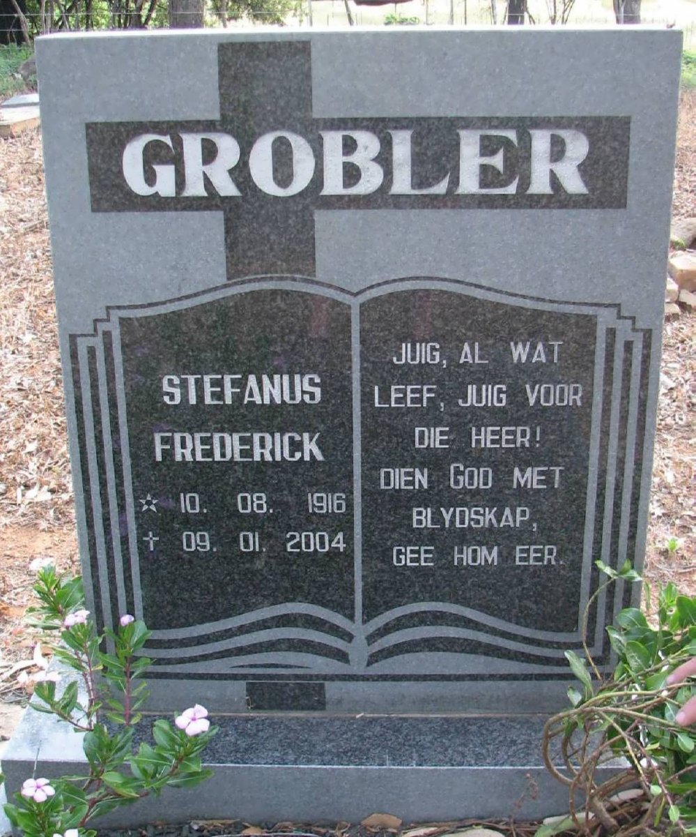 GROBLER Stefanus Frederick 1916-2004