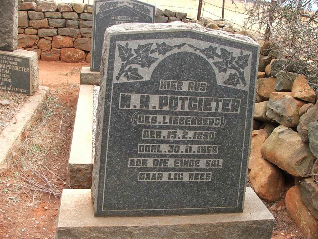 POTGIETER M.M. nee LIEBENBERG 1890-1968