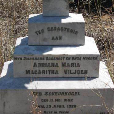 VILJOEN Adriana Maria Magaritha nee SCHEURKOGEL 1862-1926