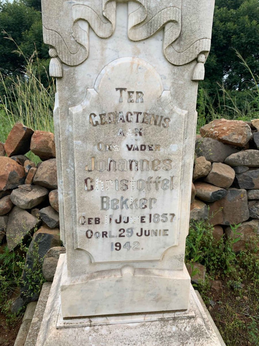BEKKER Johannes Christoffel 1857-1942