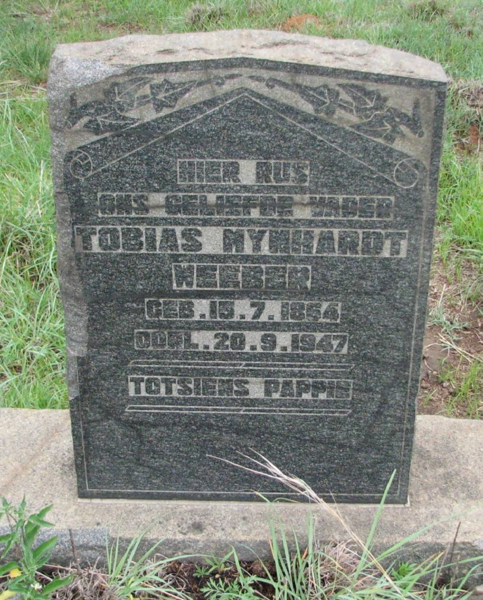 WEEBER Tobias Mynhardt 1864-1947