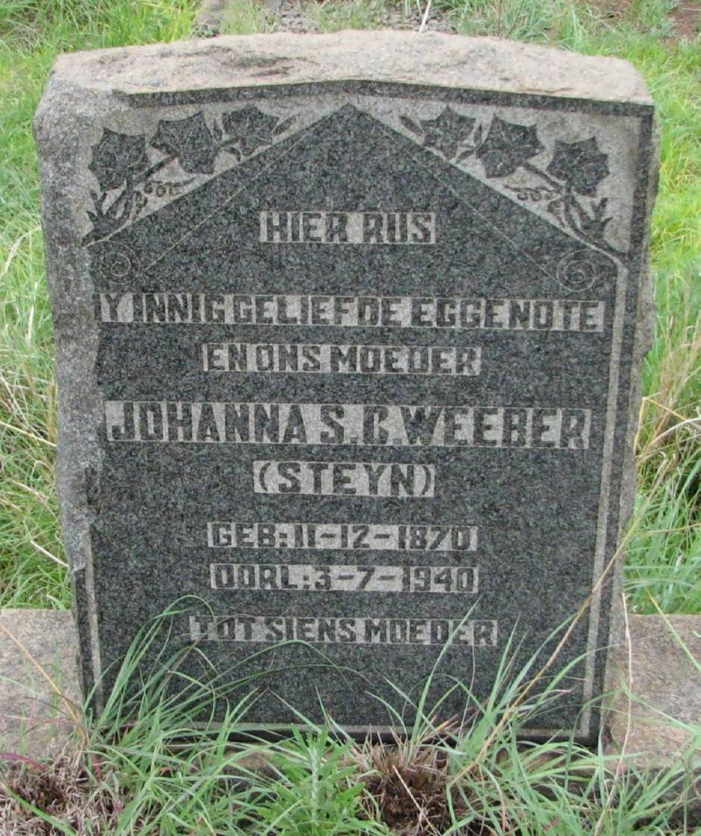WEEBER Johanna S.C. nee STEYN 1870-1940